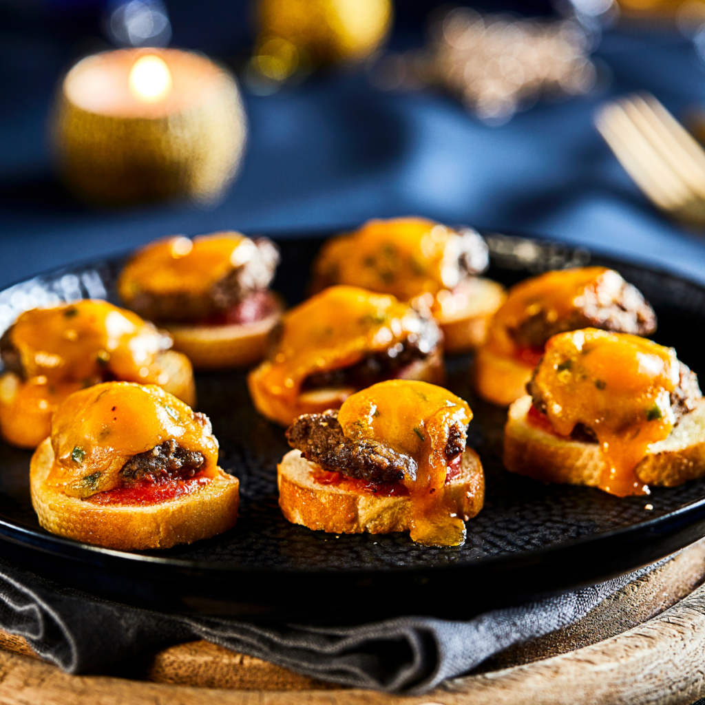 Christmas with Trevors Foodservice-Cheeseburger Crostini