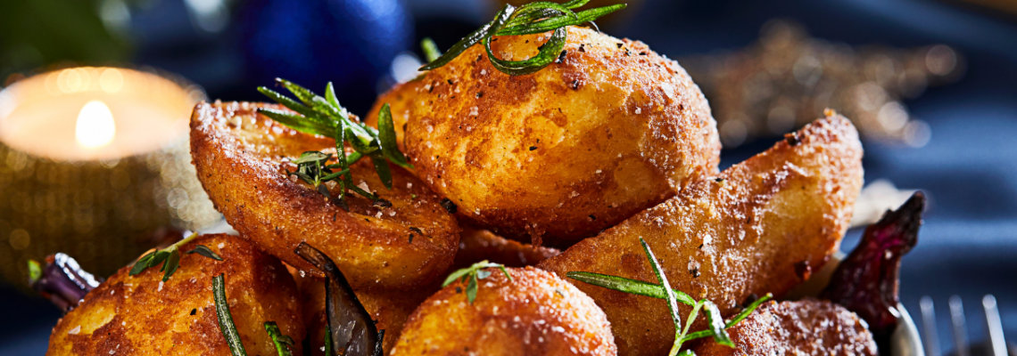 roast potatoes in a bowl